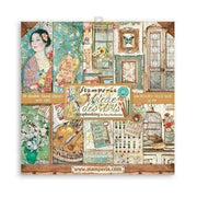 Stamperia block paper 10 hojas SBBL33 Atelier des Arts 190g 8"x8"por Sara Alcobendas STAMPERIA CENTROARTESANO