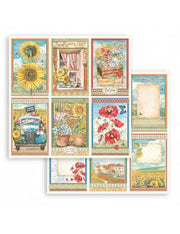 Stamperia block paper 10 hojas SBBL83 Sun flower art 190g 8"x8"por Sara Alcobendas STAMPERIA CENTROARTESANO