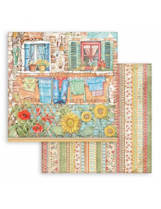 Stamperia block paper 10 hojas SBBL83 Sun flower art 190g 8"x8"por Sara Alcobendas STAMPERIA CENTROARTESANO