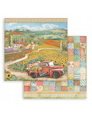 Stamperia block paper 10 hojas SBBL83 Sun flower art 190g 8"x8"por Sara Alcobendas STAMPERIA CENTROARTESANO