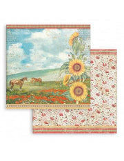 Stamperia block paper 10 hojas SBBL83 Sun flower art 190g 8"x8"por Sara Alcobendas STAMPERIA CENTROARTESANO