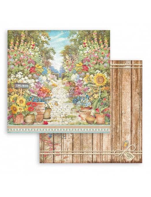 Stamperia block paper 10 hojas SBBL83 Sun flower art 190g 8"x8"por Sara Alcobendas STAMPERIA CENTROARTESANO