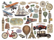 Stamperia Die Cuts DFLDC78 Around the world STAMPERIA CENTROARTESANO