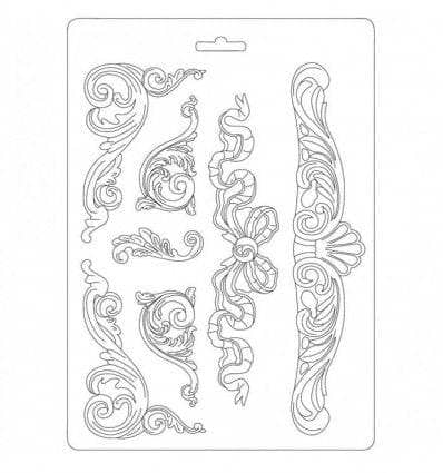 Stamperia maxi moldes pvc flexible 21x29.7 K3PTA449 Decoraciones clasicas molduras STAMPERIA CENTROARTESANO