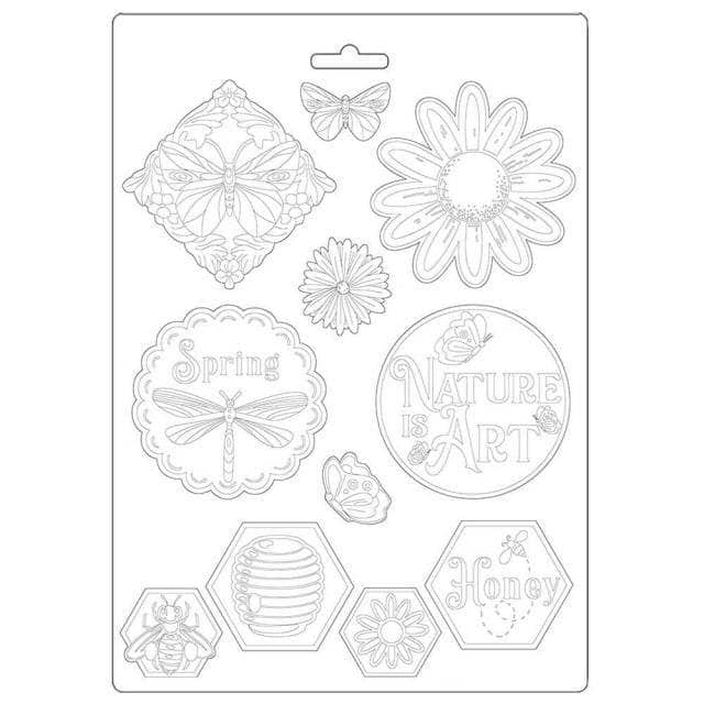 Stamperia maxi moldes pvc flexible 21x29.7 K3PTA495 Atelier Natur is Art STAMPERIA CENTROARTESANO