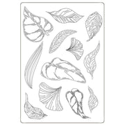 Stamperia moldes silicona A6 Sunflower art hojas kacm10 STAMPERIA CENTROARTESANO