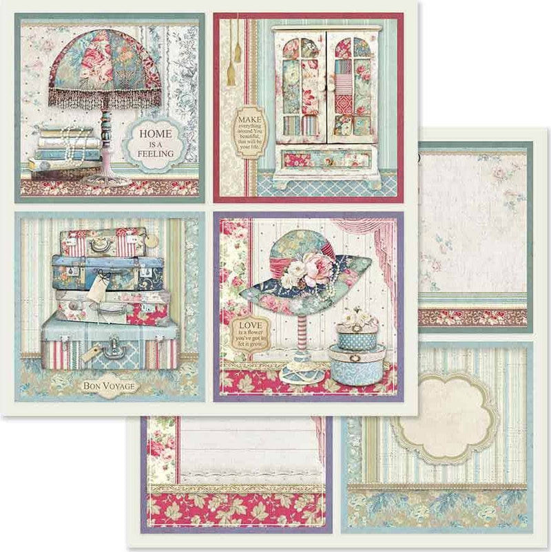 Stamperia papel scrap SBB629 4 tarjetas STAMPERIA CENTROARTESANO