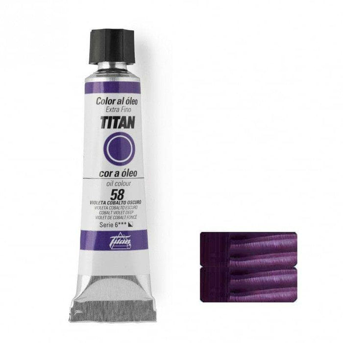 Oleo titan 20ml nº058 Violeta Cobalto TITAN Oferta CENTROARTESANO