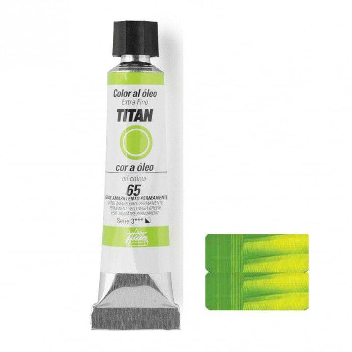Oleo titan 20ml nº065 Verde Amarillento permanente TITAN Oferta CENTROARTESANO