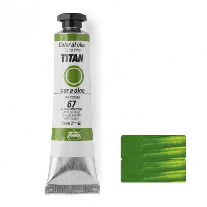 Oleo titan 20ml nº067 Verde Cinabrio TITAN Oferta CENTROARTESANO