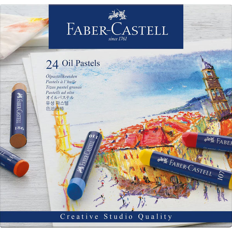 Faber Castell pastel soft bars blue box 12 colors