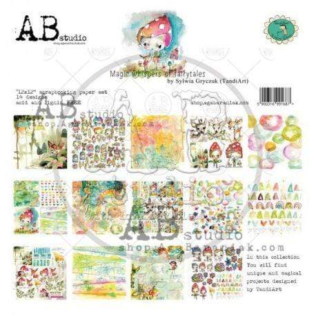 AB Studio kit 7 papeles scrap KIT-Magic whispers of fairytales AB STUDIO CENTROARTESANO