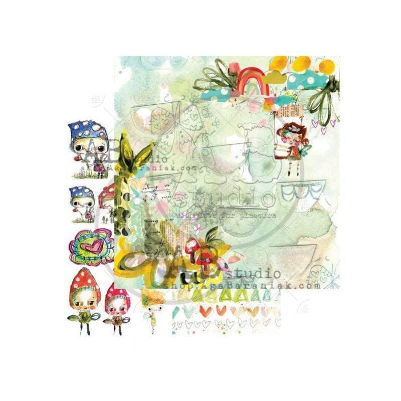 AB Studio kit 7 papeles scrap KIT-Magic whispers of fairytales AB STUDIO CENTROARTESANO