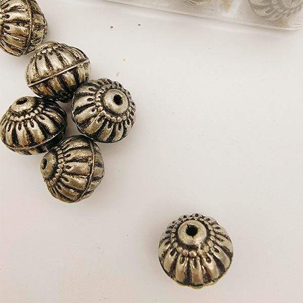 Abalorio plateado envejecido 18mm ABALORIO CENTROARTESANO