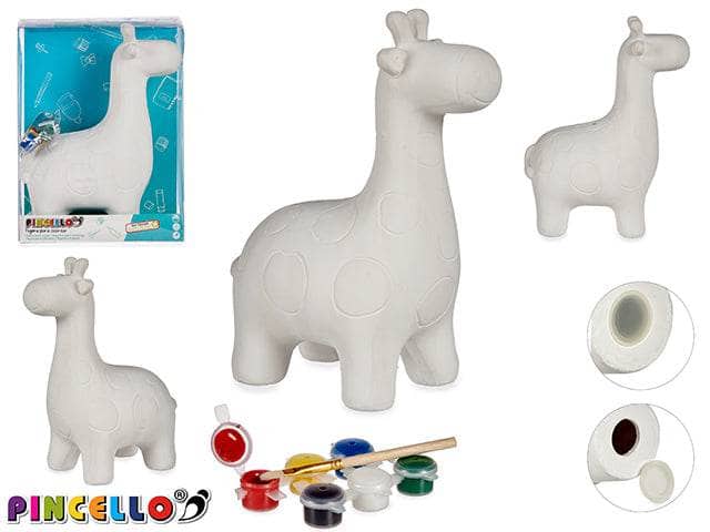 Figuras de ceramica kit huchas Jirafa ACP CENTROARTESANO