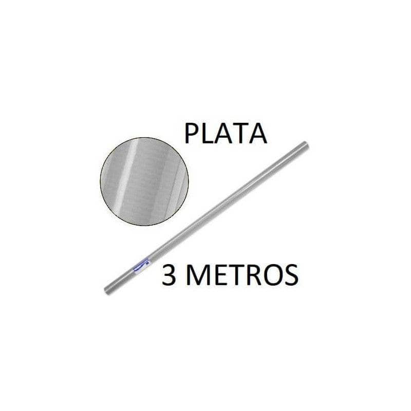 Rollo papel kraft 1x3m metalizado ACP plata CENTROARTESANO
