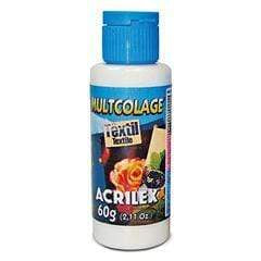 Pasta Multicolage textil Acrilex 60g ACRILEX CENTROARTESANO