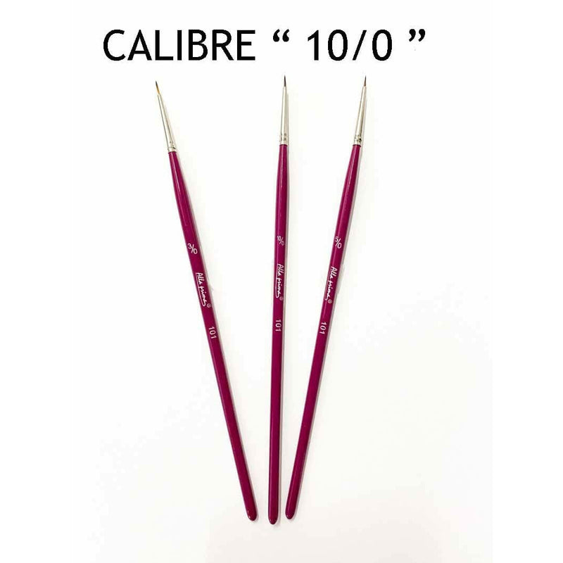 Pincel Alla Prima mango corto redondo serie 101 nº10/0 ALLA PRIMA CENTROARTESANO