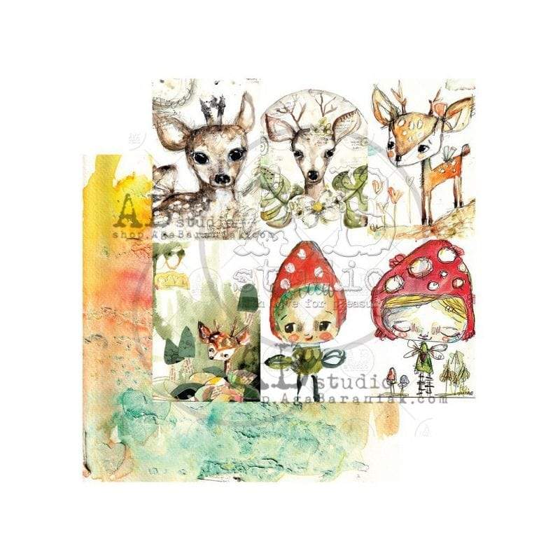 AB Studio kit 7 papeles scrap KIT-Magic whispers of fairytales AMELIE CENTROARTESANO