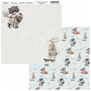 Amelie kit 6 papeles scrap KIT-01059 Nuestros pequeños amigos azul Vol2 AMELIE CENTROARTESANO