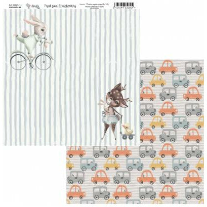 Amelie kit 6 papeles scrap KIT-01059 Nuestros pequeños amigos azul Vol2 AMELIE CENTROARTESANO