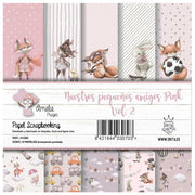 Amelie kit 6 papeles scrap KIT-01059 Nuestros pequeños amigos rosas Vol2 AMELIE CENTROARTESANO