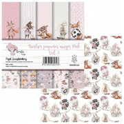 Amelie kit 6 papeles scrap KIT-01059 Nuestros pequeños amigos rosas Vol2 AMELIE CENTROARTESANO