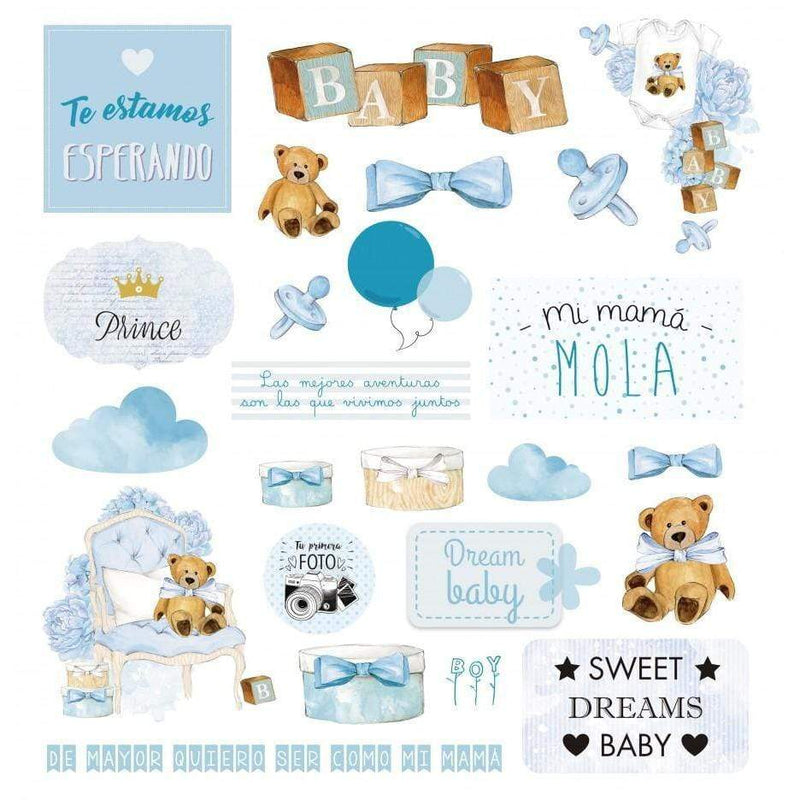 Amelie kit 7 papeles scrap KIT-01014 agugutata boy AMELIE CENTROARTESANO