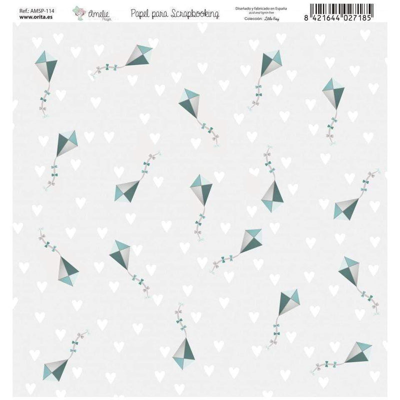 Amelie kit 8 papeles scrap KIT-01018 little boy AMELIE CENTROARTESANO