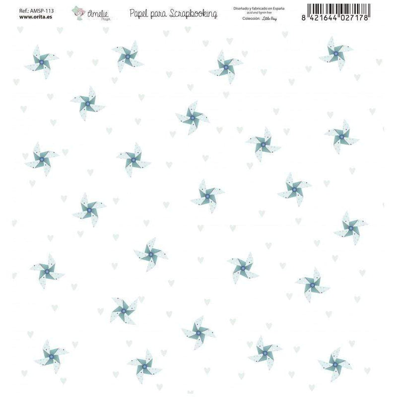 Amelie kit 8 papeles scrap KIT-01018 little boy AMELIE CENTROARTESANO