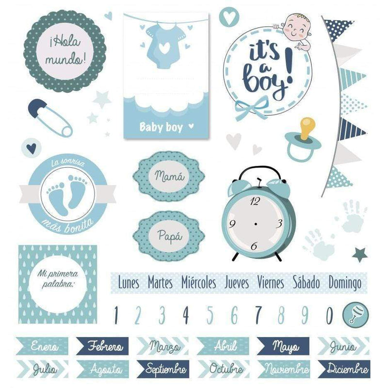 Amelie kit 8 papeles scrap KIT-01018 little boy AMELIE CENTROARTESANO