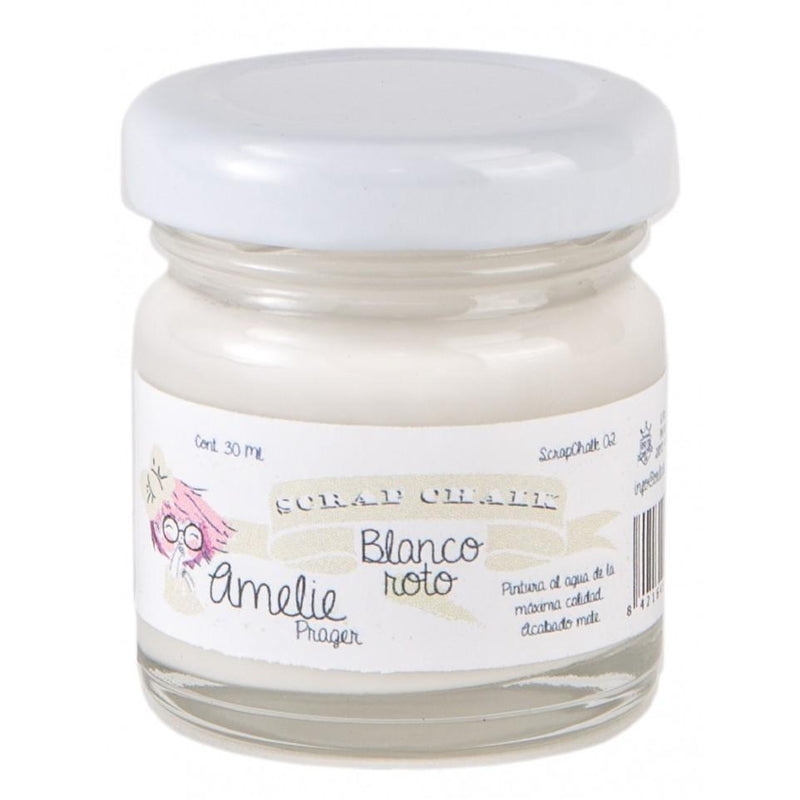 Pintura chalky orita Amelie 30ml AMC02 blanco roto AMELIE CENTROARTESANO