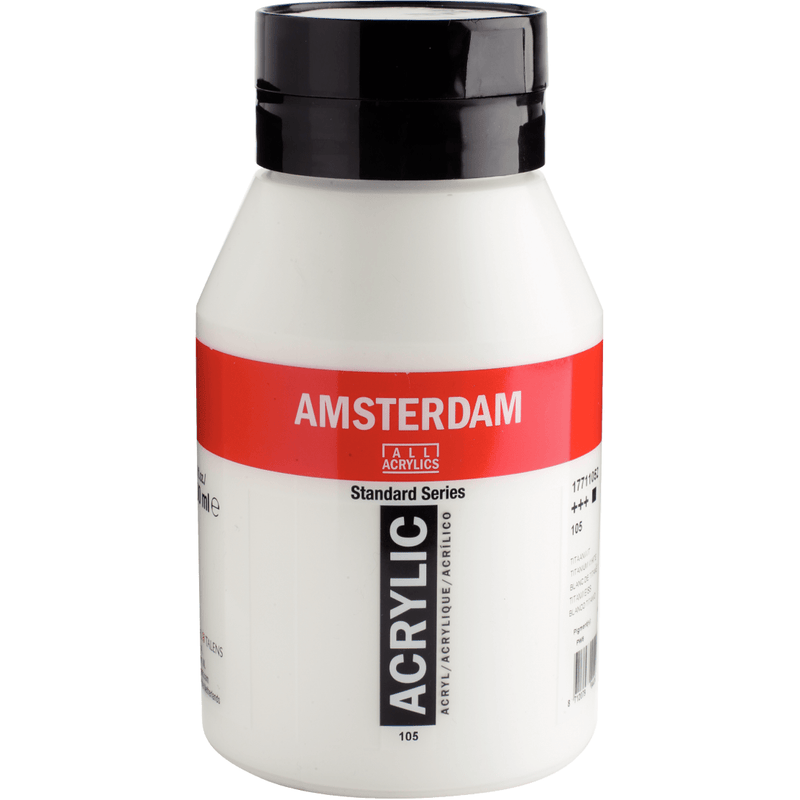 Standard Series Colores Acrílicos Tubo 1000ml 105 Blanco de Titanio AMSTERDAM CENTROARTESANO
