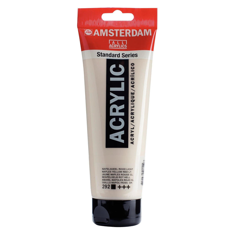 Standard Series Colores Acrílicos Tubo 250 ml Amarillo Nápoles Rojo Claro 292 AMSTERDAM CENTROARTESANO