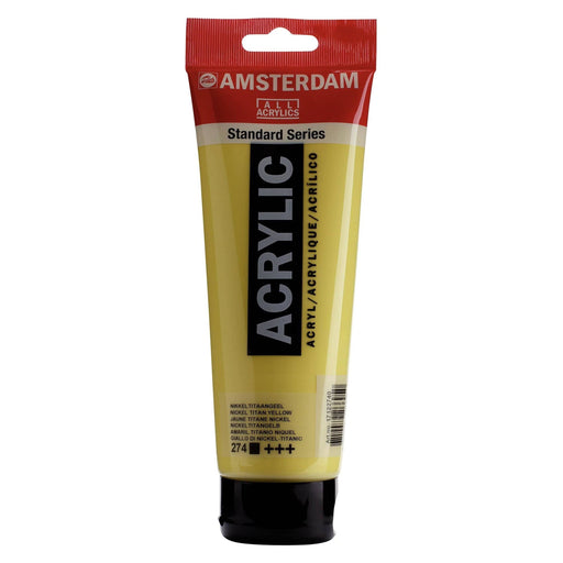 Standard Series Colores Acrílicos Tubo 250 ml Amarillo Níquel Titanio 274 AMSTERDAM CENTROARTESANO