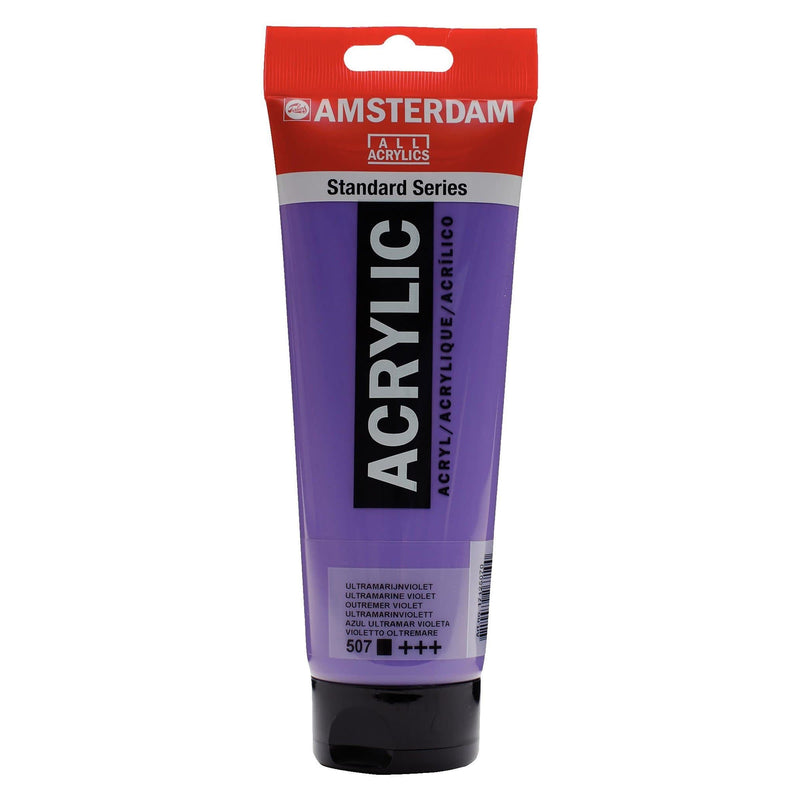 Standard Series Colores Acrílicos Tubo 250 ml Azul Ultramar Violeta 507 AMSTERDAM CENTROARTESANO