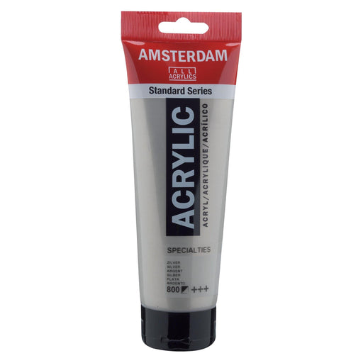Standard Series Colores Acrílicos Tubo 250 ml Plata 800 AMSTERDAM CENTROARTESANO