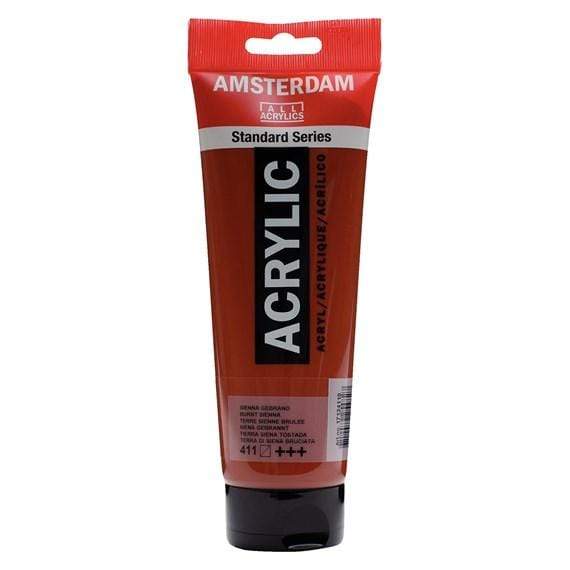Standard Series Colores Acrílicos Tubo 250 ml Tierra de Siena Tostada 411 AMSTERDAM CENTROARTESANO