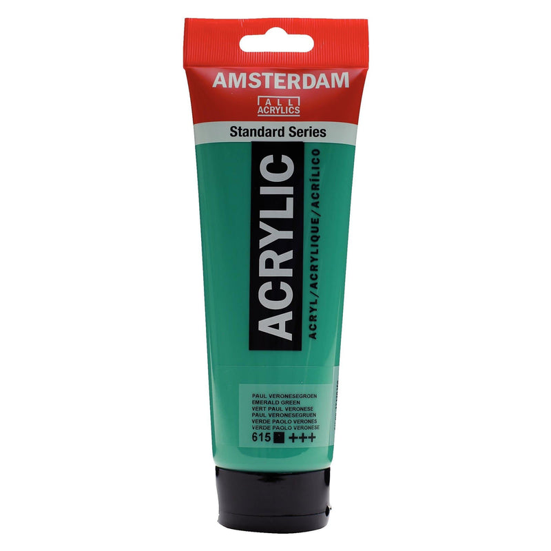 Standard Series Colores Acrílicos Tubo 250 Verde Esmeralda 615 AMSTERDAM CENTROARTESANO