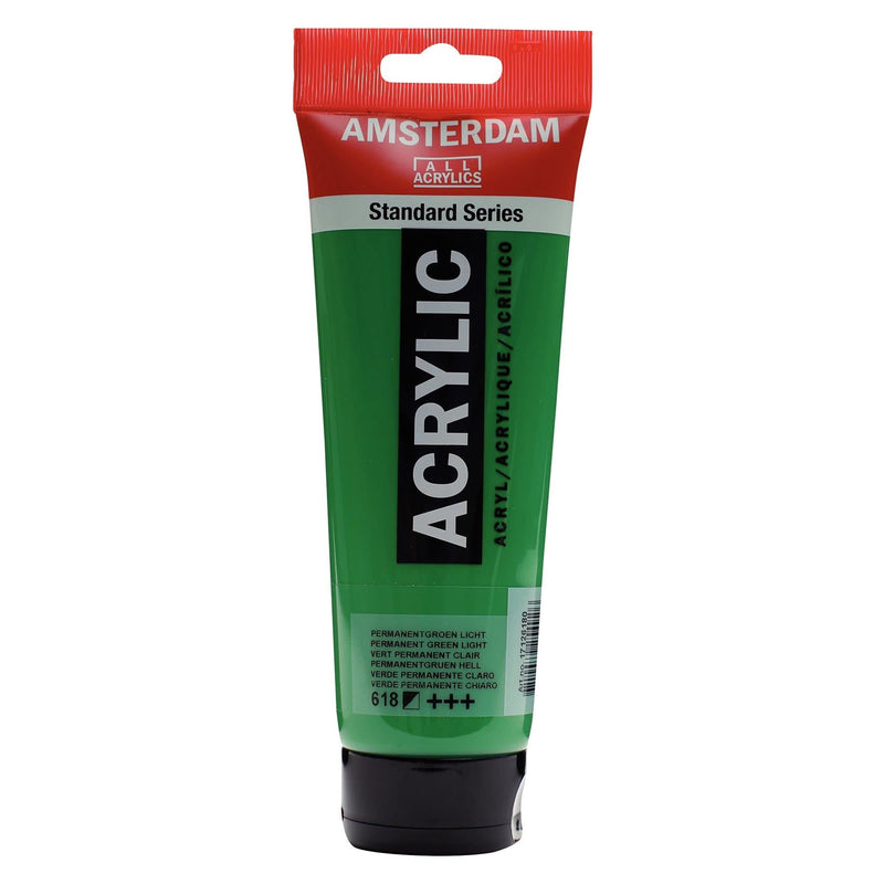 Standard Series Colores Acrílicos Tubo 250 Verde Permanente Claro 618 AMSTERDAM CENTROARTESANO