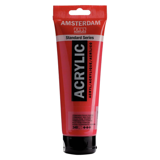 Standard Series Colores Acrílicos Tubo 250ml 348 Rojo permanente purpura AMSTERDAM CENTROARTESANO
