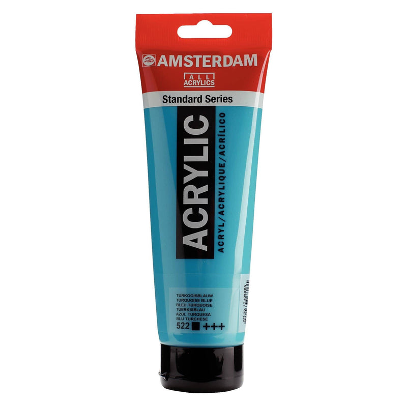 Standard Series Colores Acrílicos Tubo 250ml 522 Azul Turquesa AMSTERDAM CENTROARTESANO