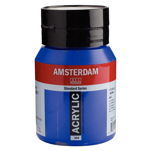 Standard Series Colores Acrílicos Tubo 500 ml Azul Ultramar 504 AMSTERDAM CENTROARTESANO