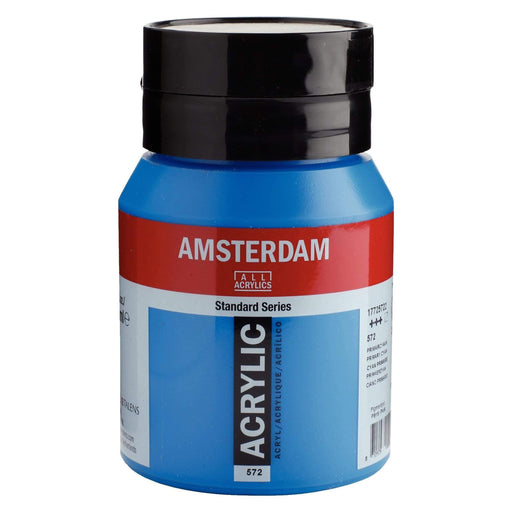 Standard Series Colores Acrílicos Tubo 500 ml Cian Primario 572 AMSTERDAM CENTROARTESANO