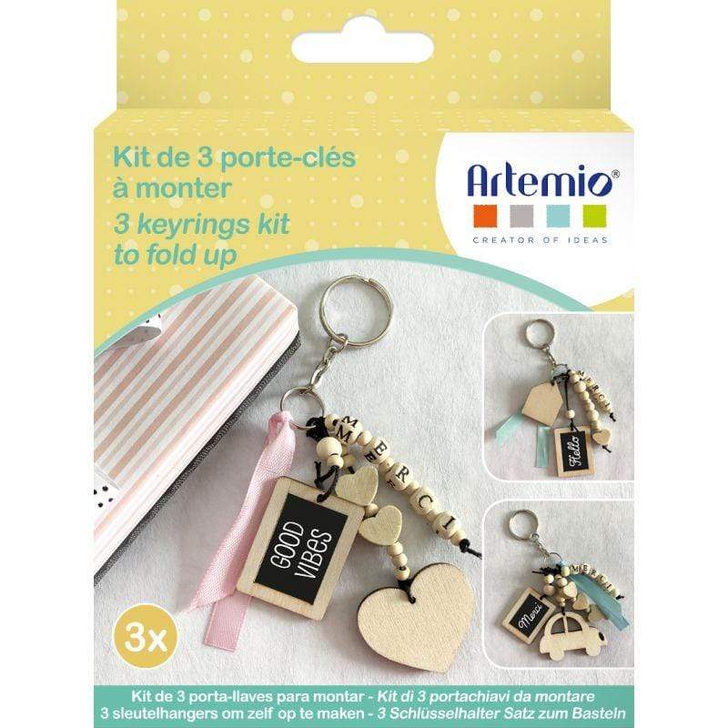 artemio kit 3 porte-clés à assembler 14003160