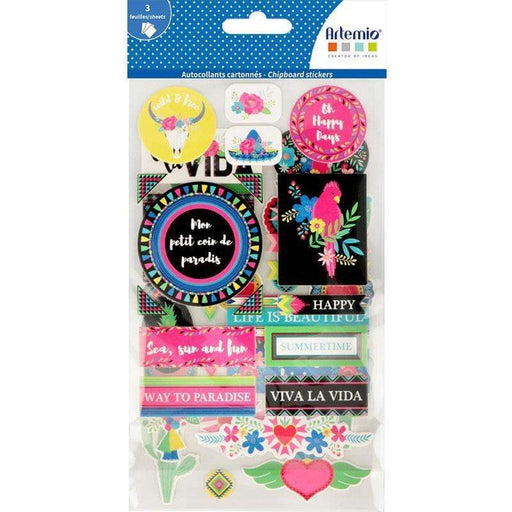 Artemio pegatinas de carton autoadhesivas 11004909 Viva la vida ARTEMIO CENTROARTESANO