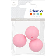 Artemio perlas de silicona redondas 3x15mm 21009010 rosa pastel ARTEMIO CENTROARTESANO