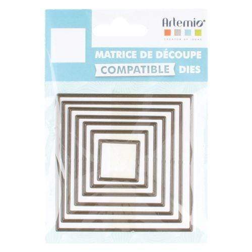 Artemio cutting template 21mm to 74mm 18050065 squares