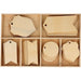 Artemio set etiquetas madera diferentes formas 36ud 14002914 ARTEMIO CENTROARTESANO