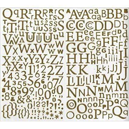 Artemio stickers abecedario 300p gliter oro 11004047 ARTEMIO CENTROARTESANO